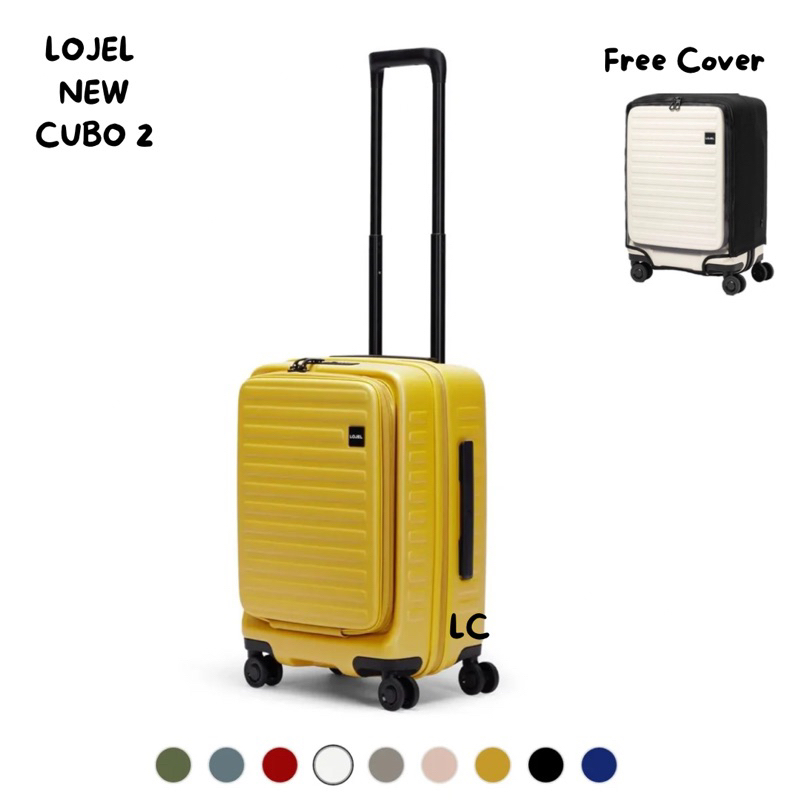 Koper Lojel Cubo Small 20inch Cabin Kuning,Navy dan Putih Free cover