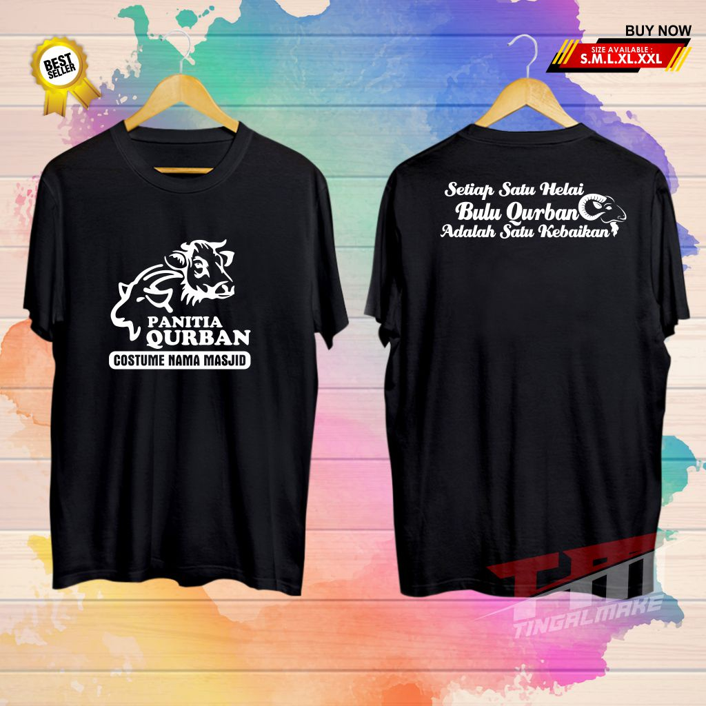 MODEL 4 | COSTUME PANITIA QURBAN TSHIRT | KAOS QURBAN | SABLON SATUAN | TERMURAH