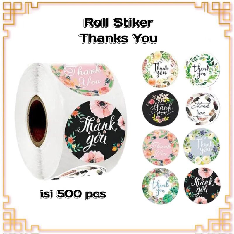 

Sticker Thankyou 1 Roll 500Pcs / Sticker Thank You / Sticker Amplop / Stiker Terima Kasih Stiker terima kasih 500pcs