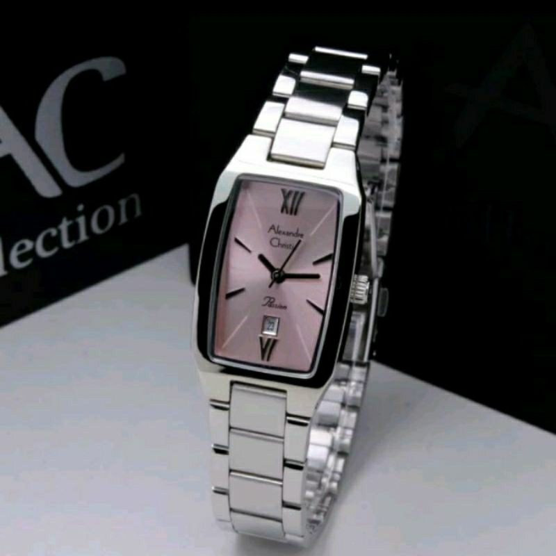 Jam Tangan Wanita Alexandre Christie AC2455 AC 2455 2455 | Original - silver pink