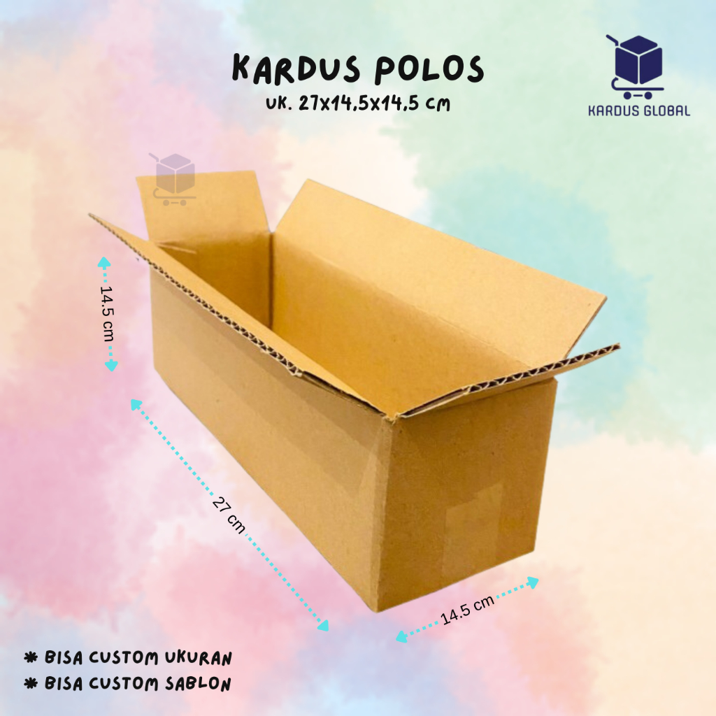 

KARDUS BOX POLOS BARU UKURAN 27x14,5x14,5 CM