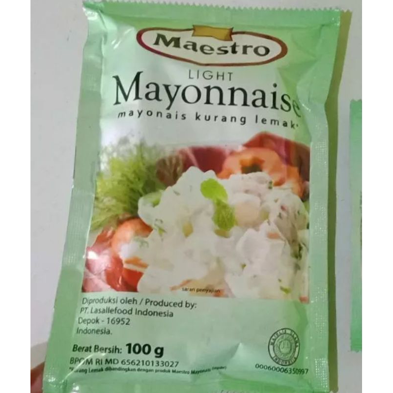 

Maestro Mayonnaise Sachet 100 gram / mayones