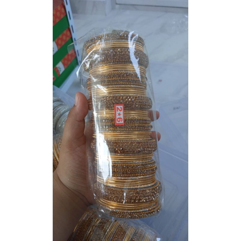 #TjM222 India Indian Gelang bangle Bangles wedding Swarovski Swarovsky Mewah Mata Mata premium set o