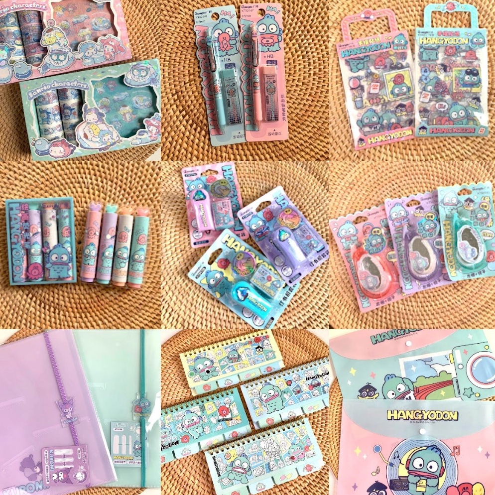 

KODE O2H Hangyodon Alat Tulis Lucu Stiker Pensil Notebook Tipex Staples Karakter Hangyodon Unik Lucu Gift Hadiah Kado
