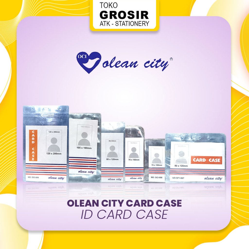 

ID CARD CASE OCI 990 / 995 - 999 / IDCard Case Haji Olean City/ Oleancity / Plastik Mika ID Card Isi 100 pcs