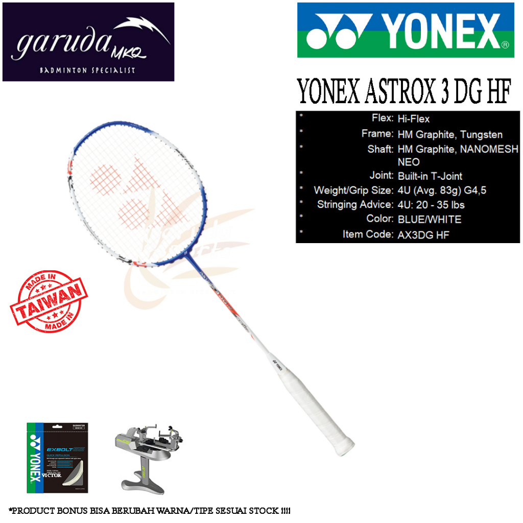 RAKET BADMINTON YONEX ASTROX 3DG HF / YONEX ASTROX 3 DG HF / AX 3 DG