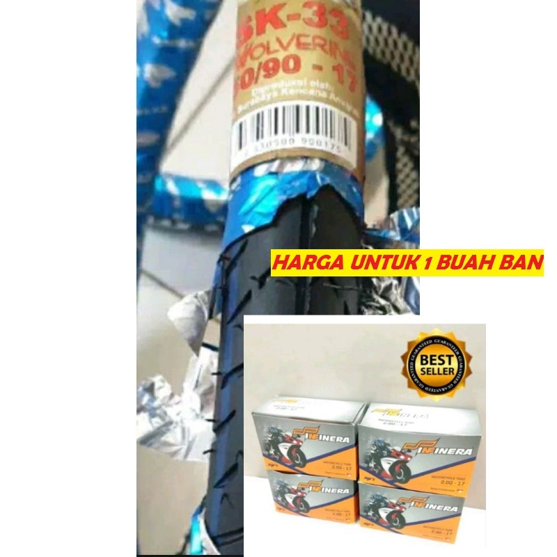 Promo Paket Hemat Ban Luar Primaax SK 33 50/90, 60/80,70/80 RIng 17 + Ban Dalam