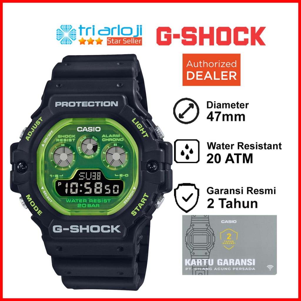 Casio G-SHOCK DW-5900TS-1DR Jam Tangan Pria Digital DW-5900TS-1D DW-5900TD DW5900TS Rubber Hitam Hij