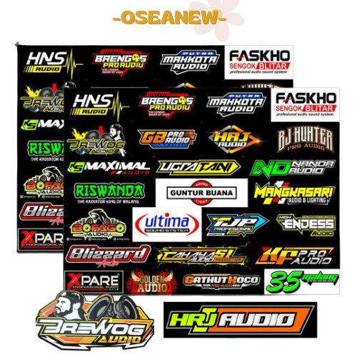 -BARU- STICKER SOUND SYSTEM ISI 25 / Sticker Koleksi Sound Viral Brewok Brengos Audio Sound System