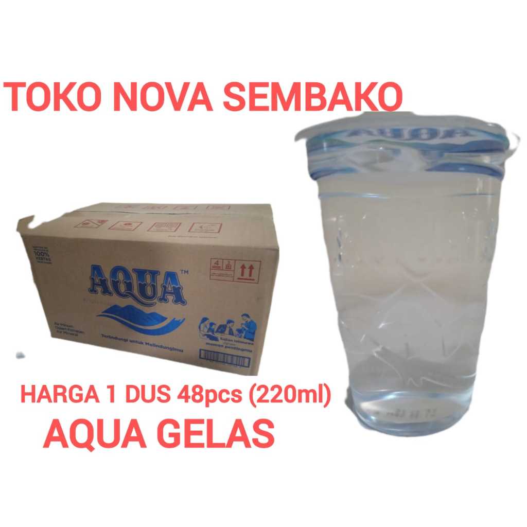

AQUA GELAS AIR MINERAL 220ml JUAL 1 DUS 48pcs || MURAH || HEMAT || LARIS ||