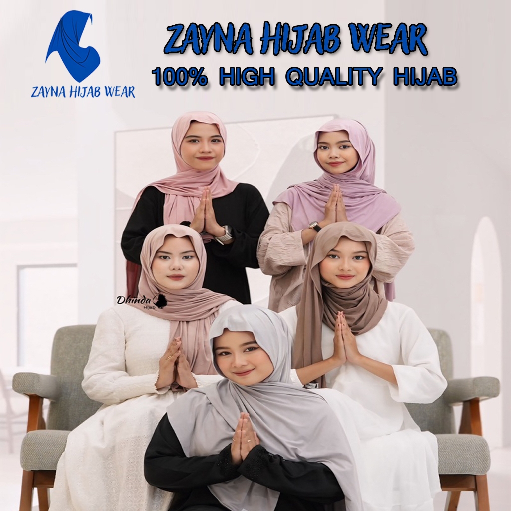 Zayna Hijab Wear-Hijab Pashmina Rayon/Kaos By Dhinda Hijab