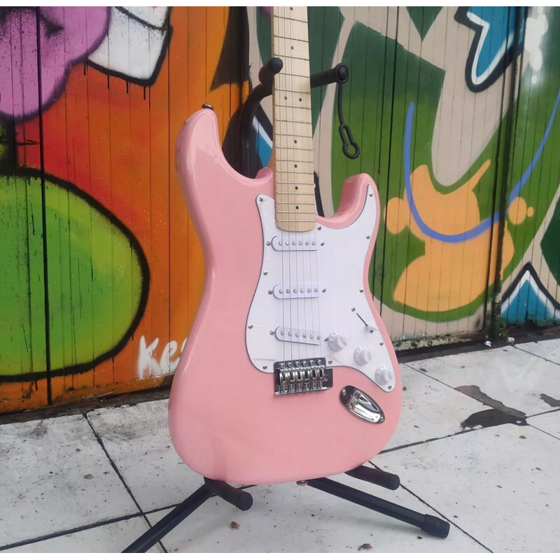 Gitar Elektrik Difergio Original Pink