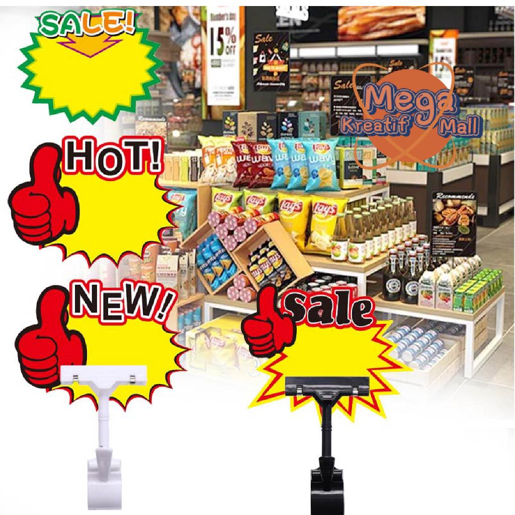 

Label Harga 10 pcs Klip Populer Pop Card Price Tag Jepit Penjepit Label Harga Price Tag