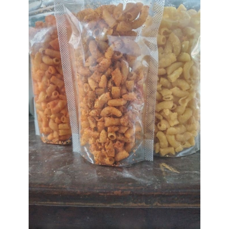 

Makroni bantat farian rasa Pedas, Balado, Jagung Manis kemasan 500g dan 1kg