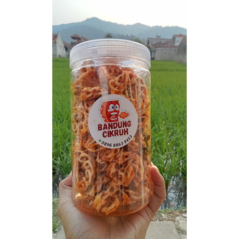 

Kerupuk Rapael Pedas Daun jeruk/kemasan 1000mL