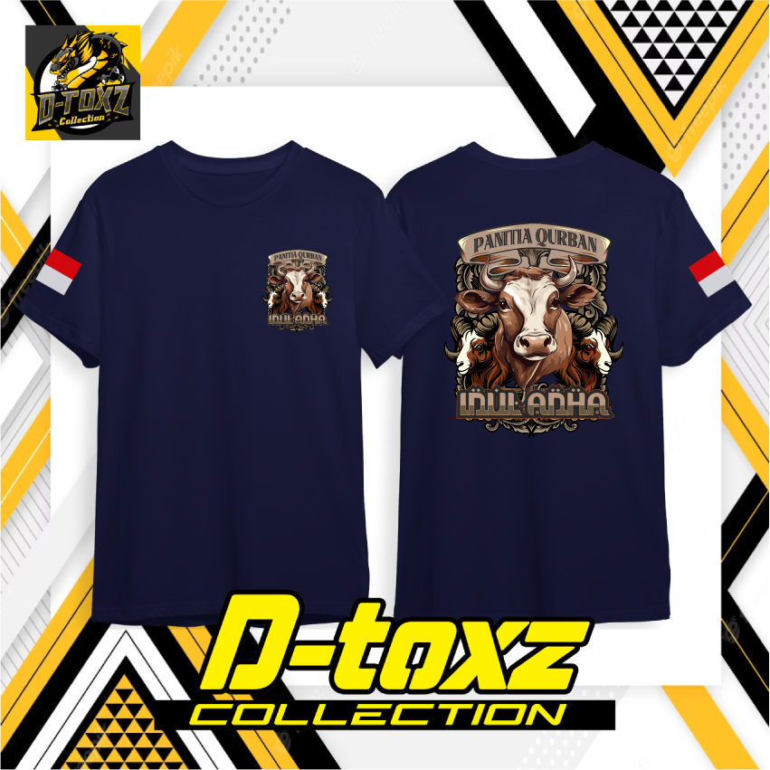 KAOS PANITIA QURBAN IDUL ADHA SAPI KAMBING BEAG COKLAT / Kaos Panitia Qurban 1445 Hijriah / Kaos Pan