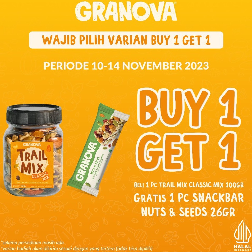 

cwPasti Murah Granova Trail Mix Classic Cemilan Kacang Panggang BijiBijian Buah Kering 1gr Almond Mete Kismis Biji Labu Biji Bunga Matahari C72