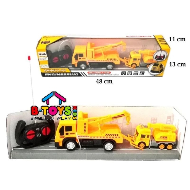 Mainan anak laki laki Mobil RC truk gandeng Konstruksi Truck Crane