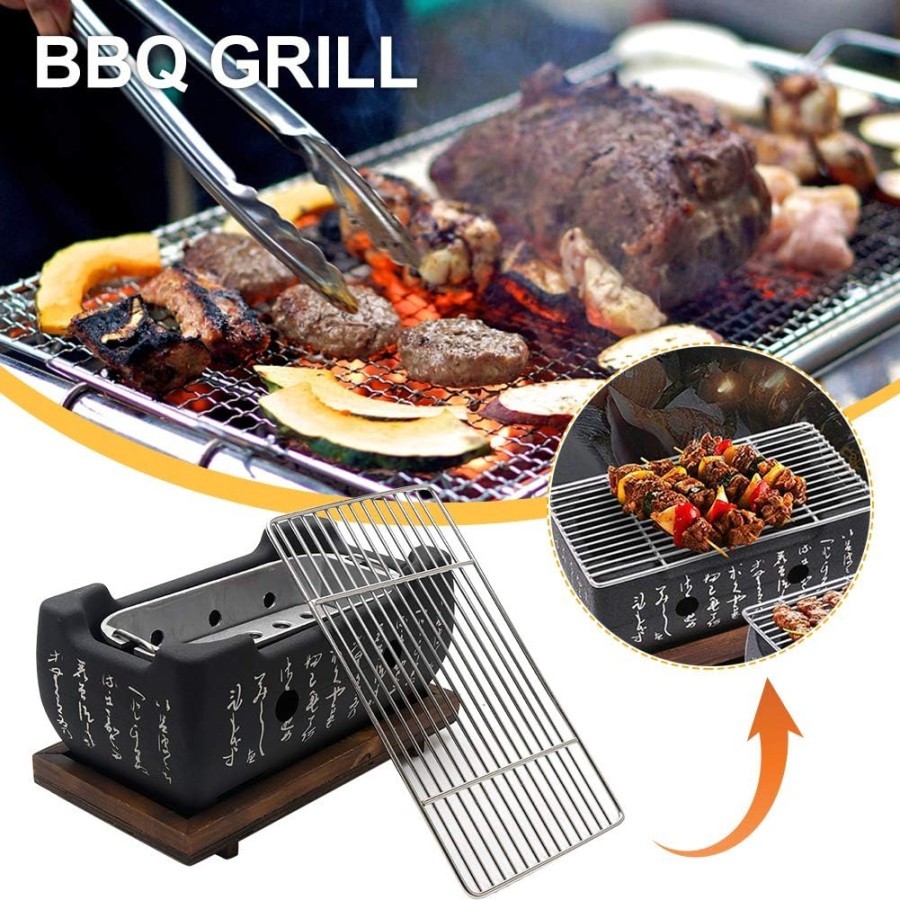 Alat Alas Panggang Bakaran Arang Portabel BBQ Daging Japanese Grill Stove