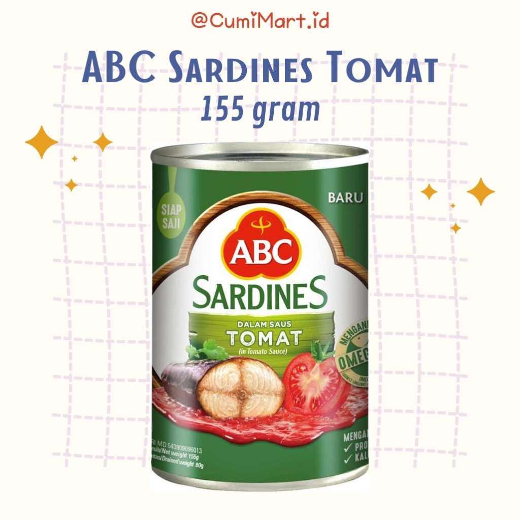 

ABC Sardines Tomat 155gr Sarden ABC