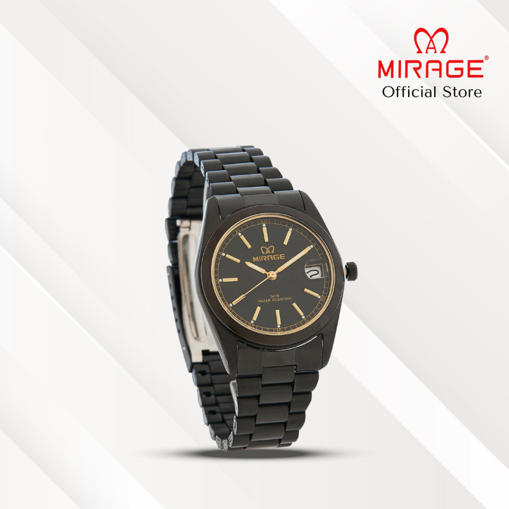 Mirage Jam Tangan Pria Analog TS 195 M Full Black Original Stainless