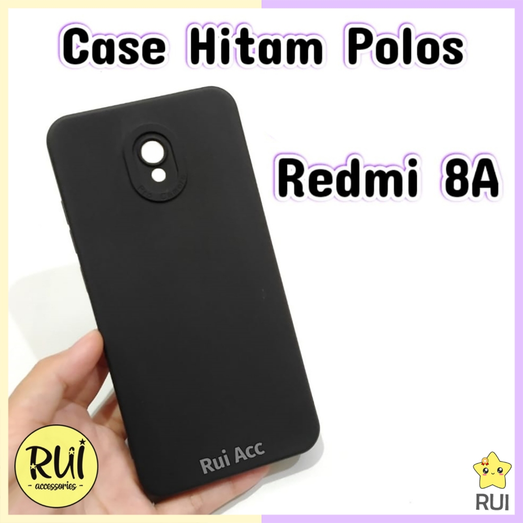Case Hitam Redmi 8A Xiaomi Softcase Polos Lentur Silikon HP Black Matte
