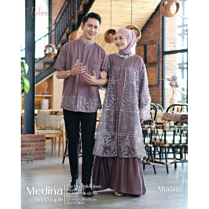 Baju couple pasangan muslim kondangan Medina Coupple  Ori Tulussignature