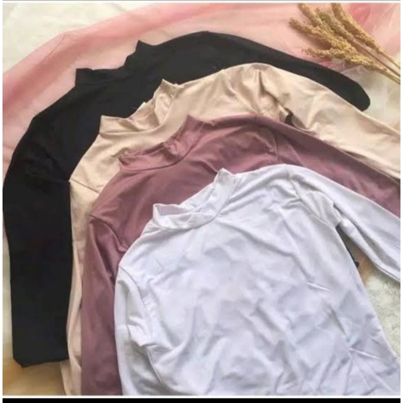 Manset Baju Wanita Lengan Panjang Standar Dan Jumbo Kaos Spandek Balon