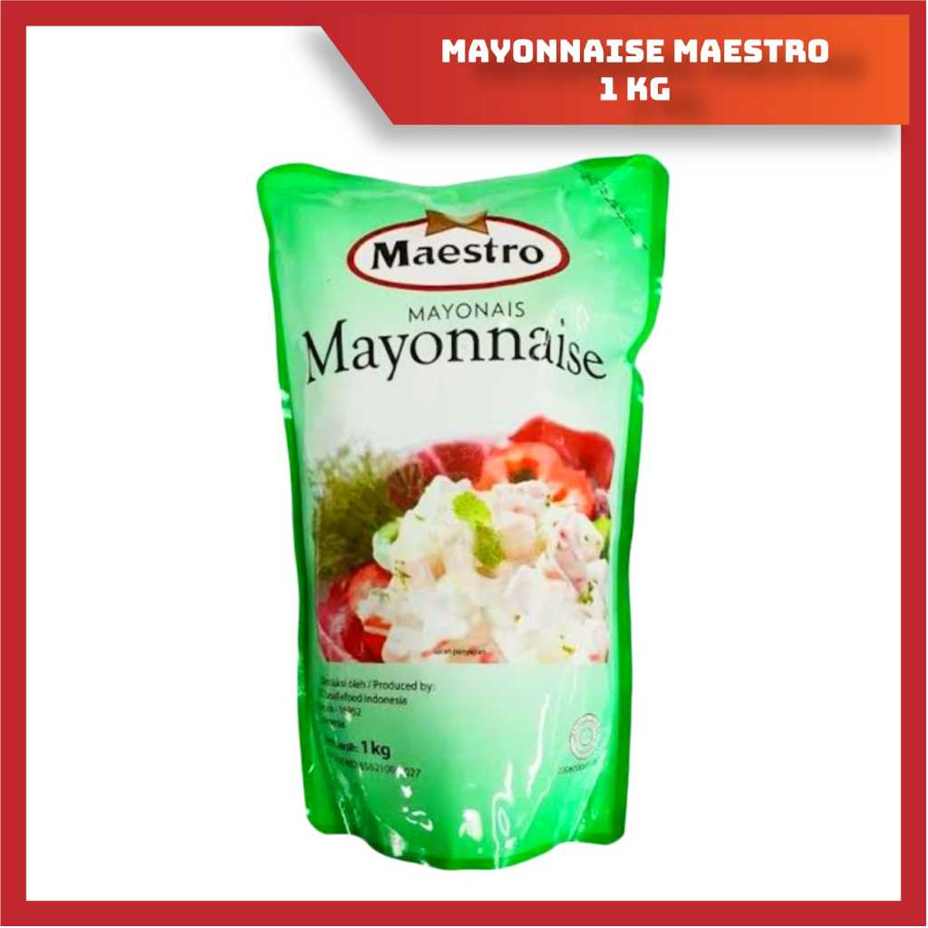 

MAYONNAISE MAESTRO 1 KG MAYONAISE KEMASAN POUCH 1000 GR