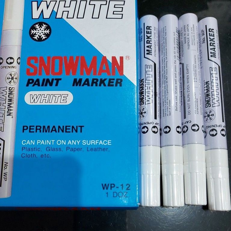 

KODE Q67Q spidol snowman paint marker wp12 tertera harga 3 pcs