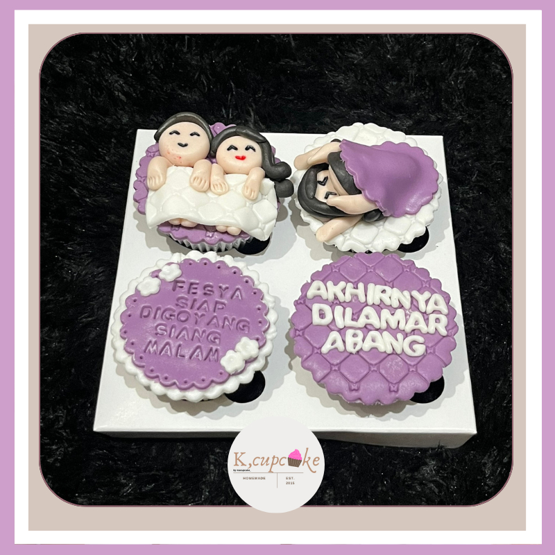 

cupcake 4cup cupcakes ulang tahun - cupcake bridal shower custom by niacupckes_