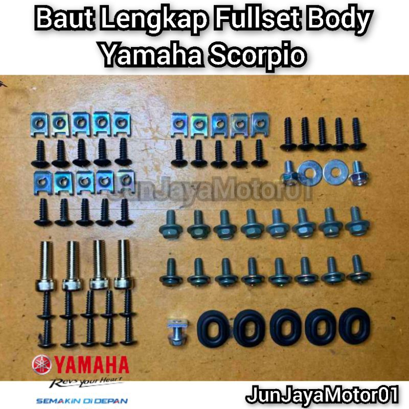 COD / Gratis Ongkir / Baut Fullset Yamaha Scorpio Z Lengkap Full Set Bodi