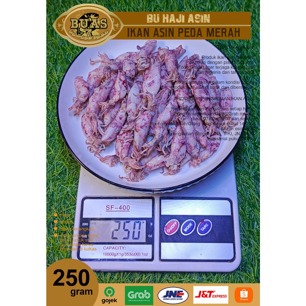 

Ikan Asin Bandung Cumi Baby 250 Gram BUAS | Ikan Asin Bandung | Ikan Asin Cumi Kecil | Asin Buas