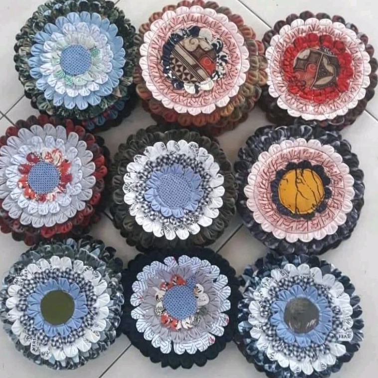 tatakan panci grosir jampel lemek panci lampin celemek piring vas bunga asbak kerajinan kain perca s