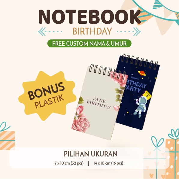 

SOUVENIR NOTE ULANG TAHUN | NOTEBOOK WEDDING ENGAGEMENT EVENT - NBB024