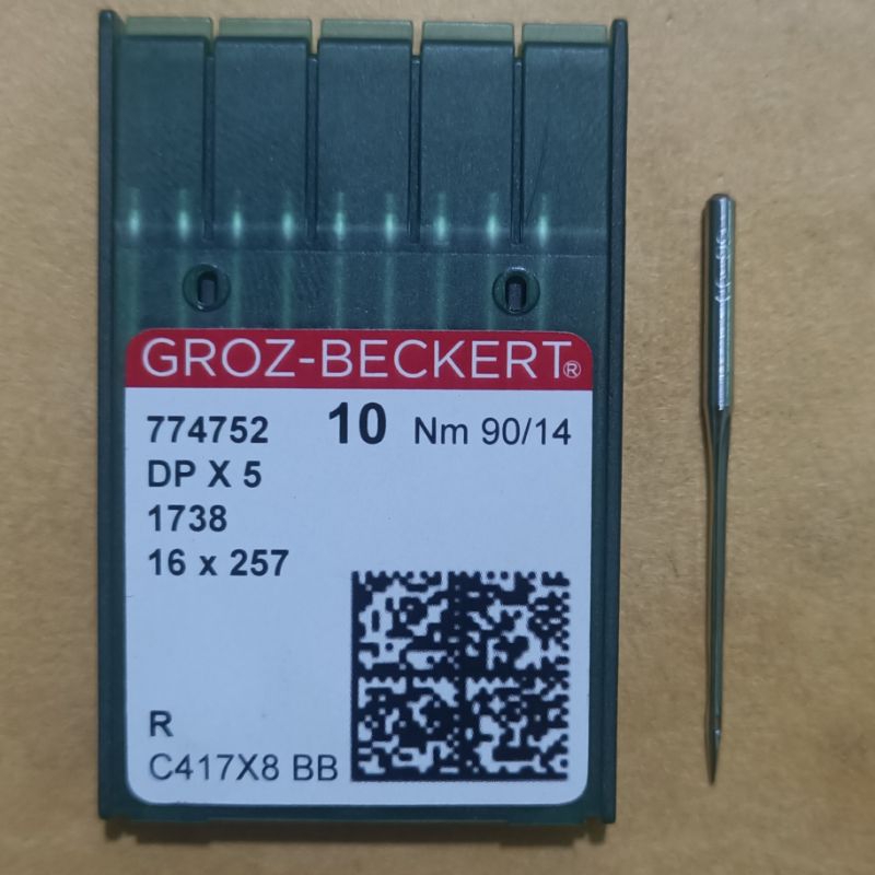 jarum GB 90 DPx5 nomor 14 groz beckert DP x 5 90/14