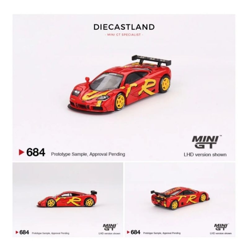 Mini GT #684 McLaren F1 GTR 1996 Presentation MGT00684-L MiniGT MGT Diecast Miniature Car Diecast La