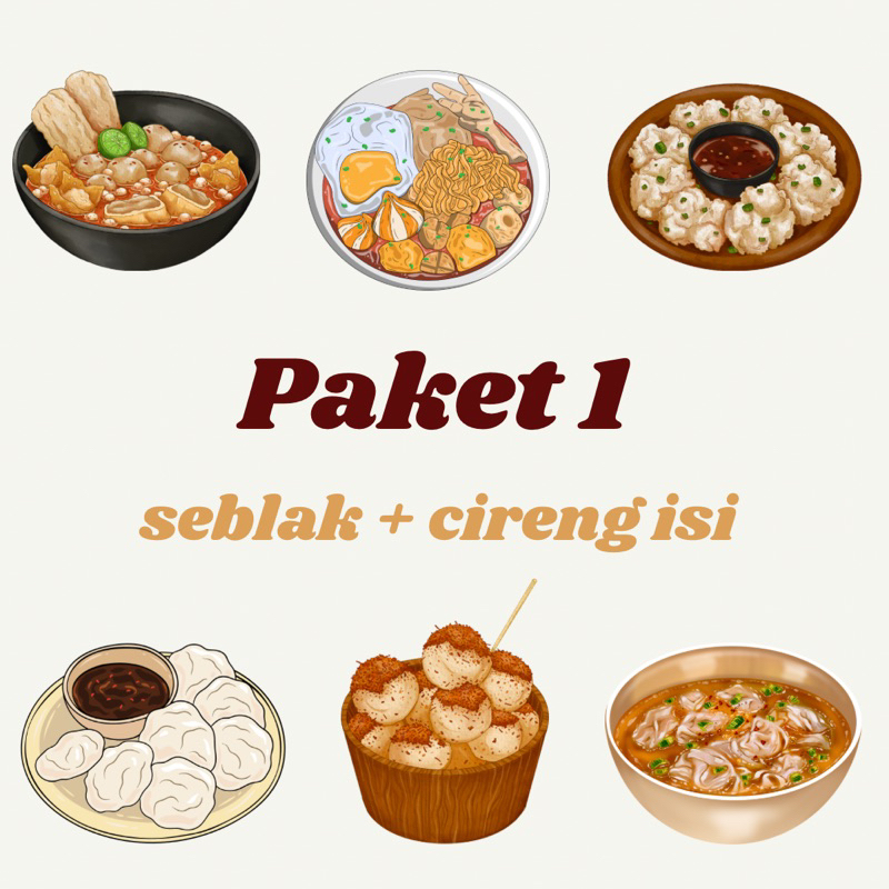 

Paket 1 seblak + baso aci