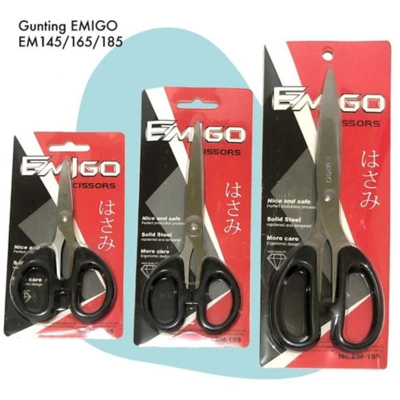 

(Pcs) Gunting Emigo Stainless Serbaguna Ukuran Kecil / Sedang / Besar