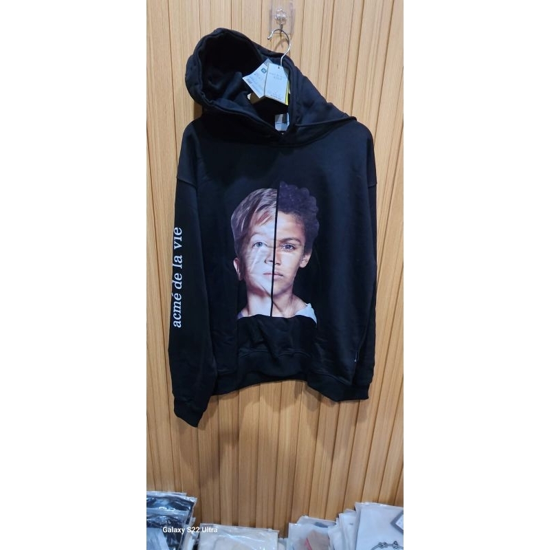 ADLV BABY FACE TWO BOYS HOODIE BLACK