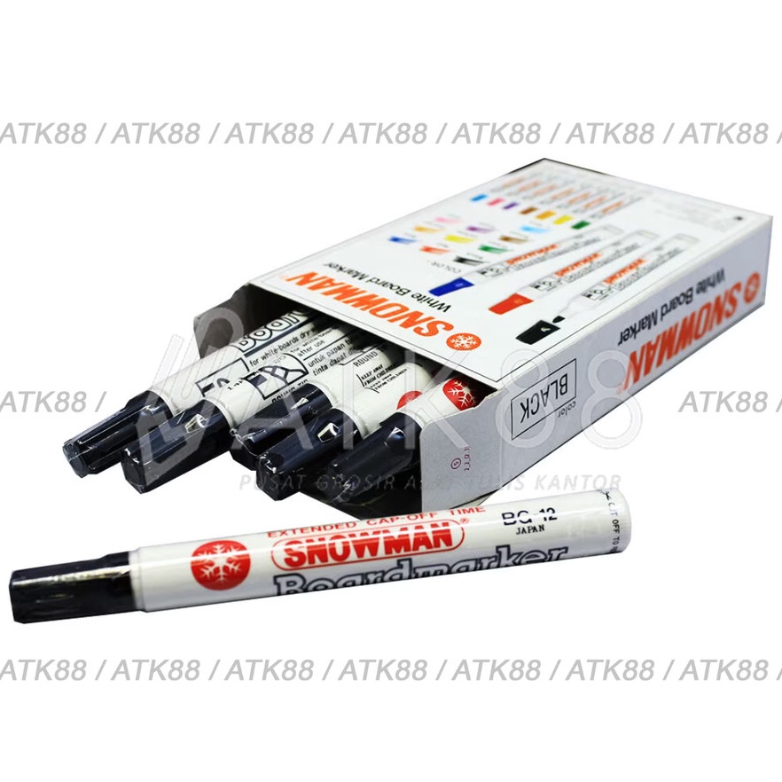 

KODE Y13F 1 BOX Spidol Papan Tulis Whiteboard BG12 Snowman 12pcs