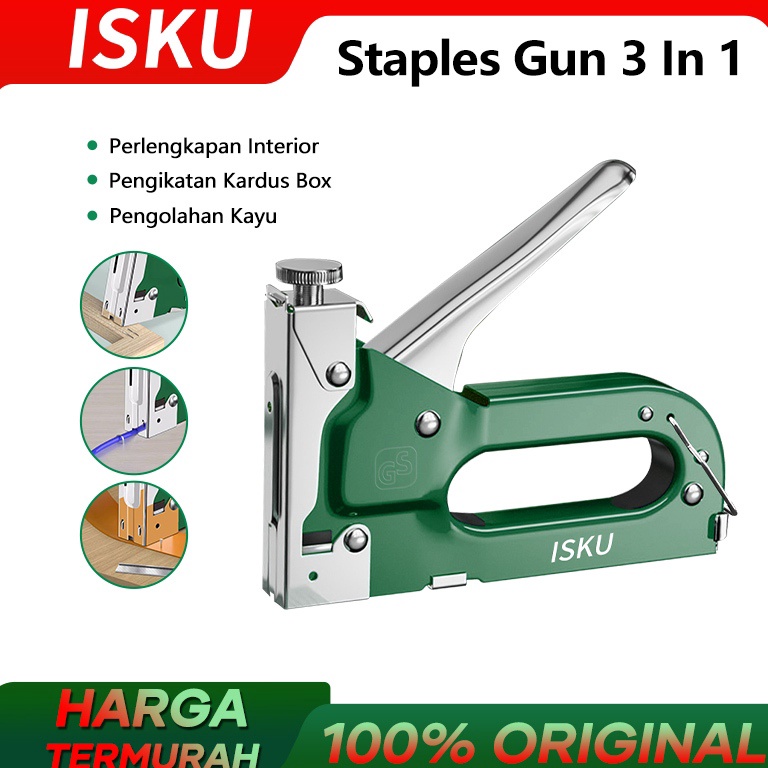 

KODE J5L ISKU Staples Tembak 3 In 1 Tacker Stapler Staples Perekat Powerfull Staples Tembak