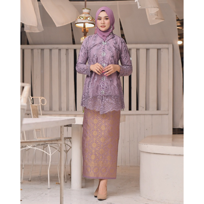 TUNIK BROKAT TILE PAYED LUXURY || ATASAN BORKAT TILE