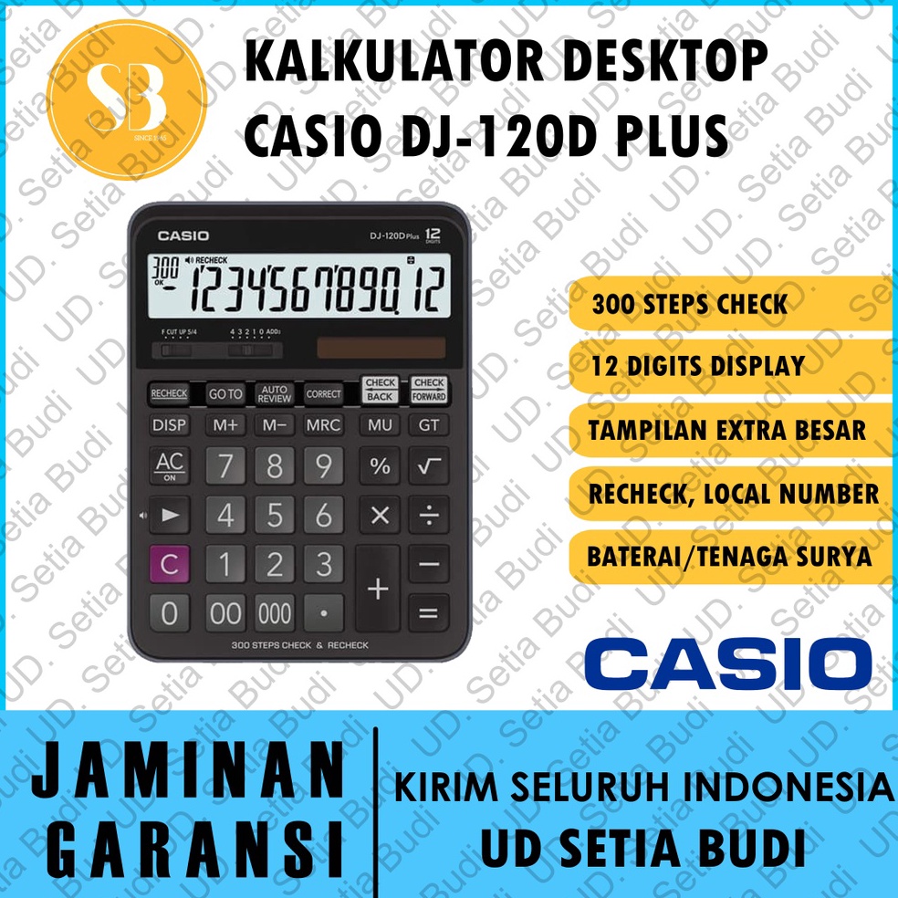 

KODE P4X Kalkulator Desktop Casio DJ12D Plus Baru dan Asli