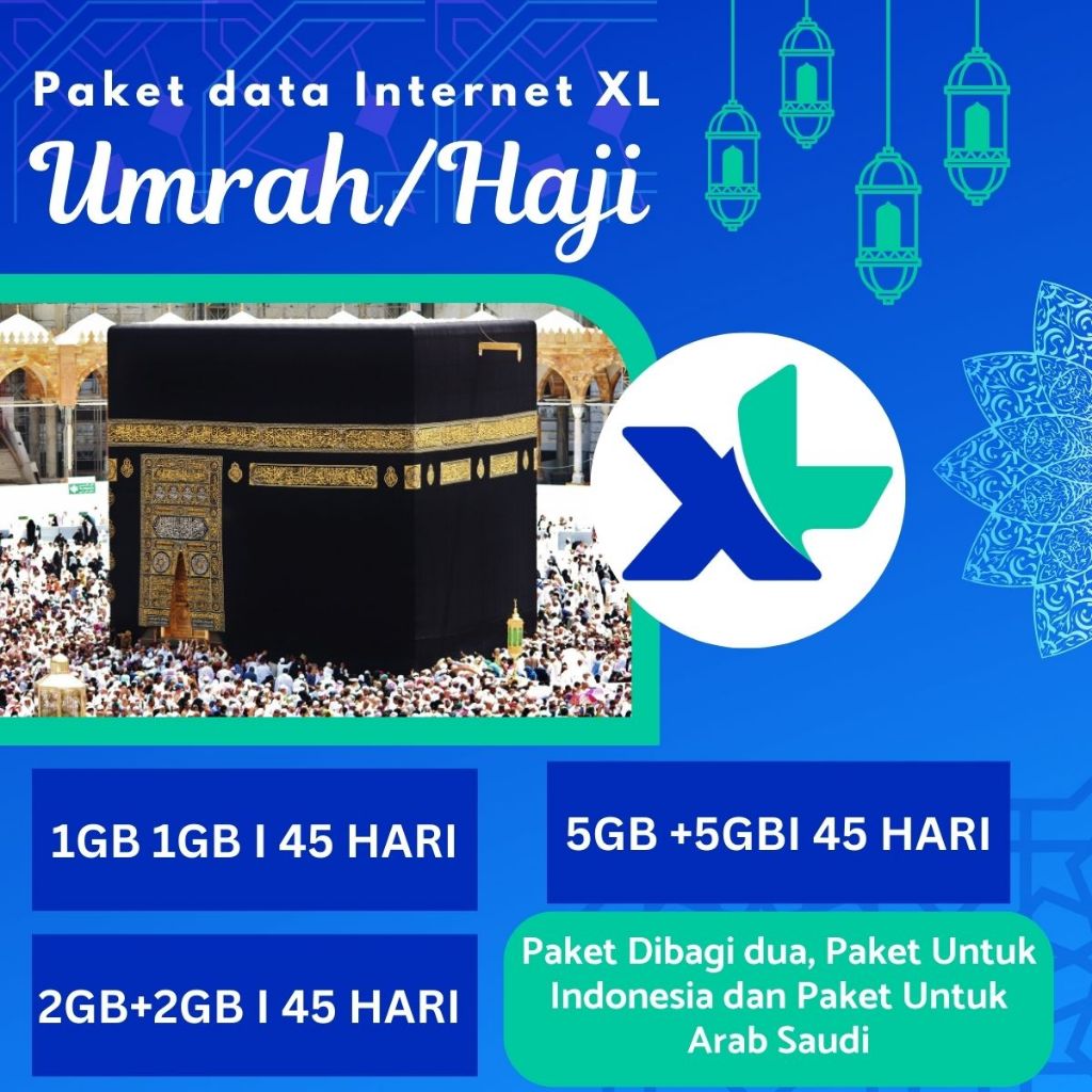 ADA PRODUK BARU FULL KUOTA PAKET DATA UMROH HAJI XL MASA AKTIF 45 HARI