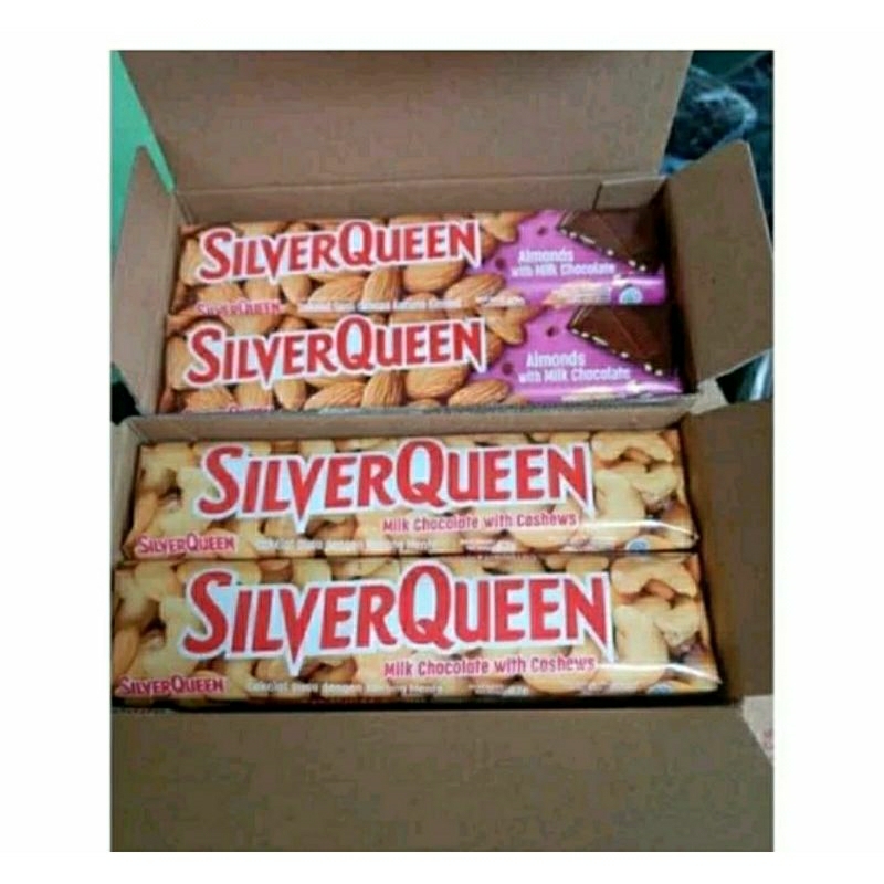 

coklat Silverqueen 58gr almond mede (1ps)