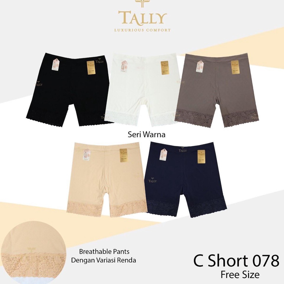 Sale plus TALLY CD CELANA SHORT 78 I FREE SIZE  FIT XLXXL  NYLON SPANDEX