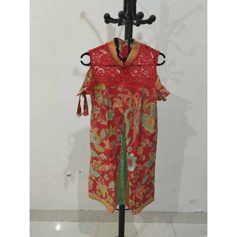 Preloved baju/dress wanita Batik merk Melvee Batik