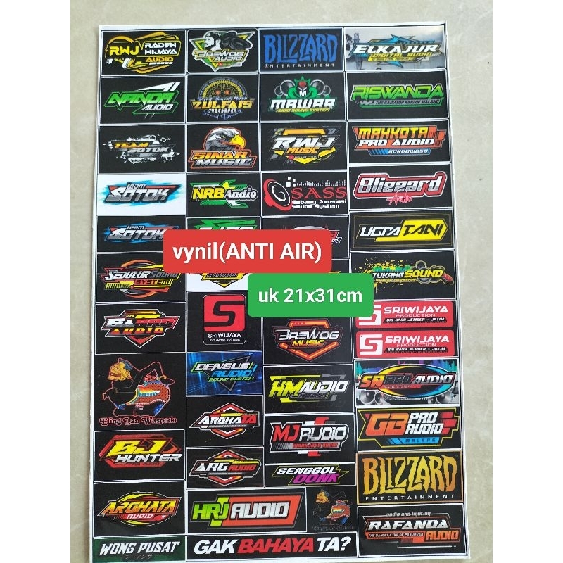 

STIKER AUDIO | STIKER SOUND | STIKER SOUNDSYSTEM | STIKER ANTI AIR | STIKER VYNIL | STIKER PACK | STIKER 1 LEMBAR Ukuran 21cmx31cm