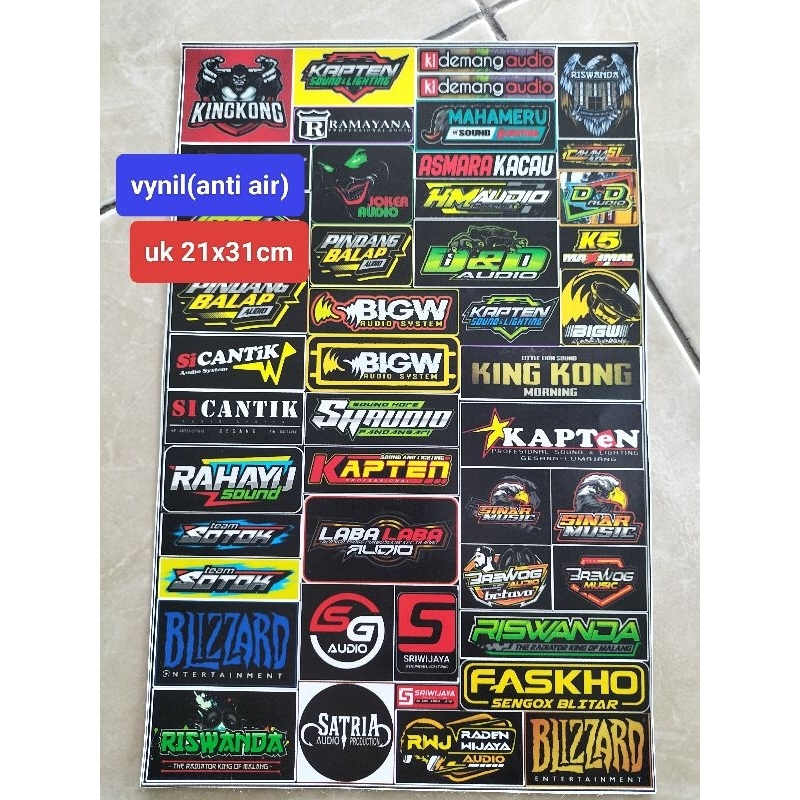 

STIKER AUDIO | STIKER SOUND | STIKER SOUNDSYSTEM | STIKER ANTI AIR | STIKER VYNIL | STIKER PACK | STIKER 1 LEMBAR Ukuran 21cmx31cm